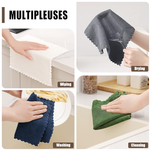 Kitinjoy 24 Pack Kitchen Cloths Dish Towels 7 x 9 - image 7