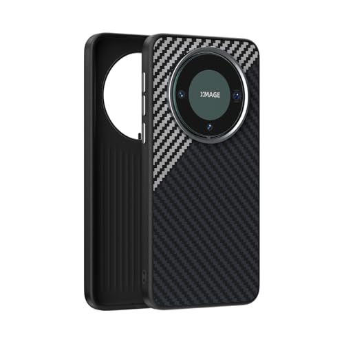 Étui Huawei Mate 60 Pro haut de gamme en fibre de carbone 4 et finition micro-gaufrée 6D