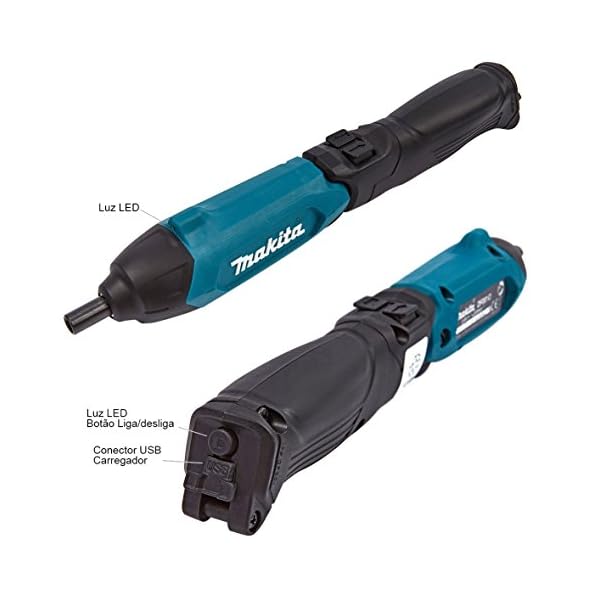 Makita DF001DW Akku-Knickschrauber mit integriertem Akku inklusiv Zubehör-Set im Transportkoffer, 30 W, 3.6 V, Blau, (L… – Bild 7