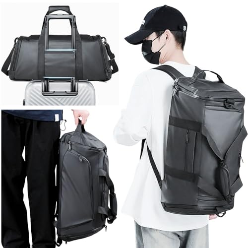 Image of CAVALO - Be Unique 3-in-1 Convertible Gym Bag Backpack for Men & Women | Waterproof Travel Duffle Bag with Shoe Compartment & Luggage Trolley Sleeve | Cabin Luggage Trekking & Weekend Bag (Grey)