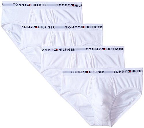 Tommy Hilfiger Men s 4-Pack Cotton Brief, White, Medium