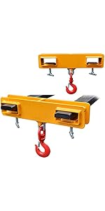フォークリフトハンガー パレットハンガー,耐荷重,約4.5t,約4500kg,黄,クレーン,高所,荷役