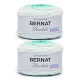 Bernat Blanket Perfect Phasing - 2 Pack of 220 Yards/10.5 oz Aquatic 100% Polyester Yarn