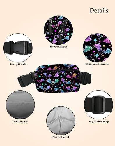 Image of Bat Fanny Pack for Women Belt Bag Fashion Everywhere Waist Pouch Lightweight Crossbody Bags with Adjustable Strap