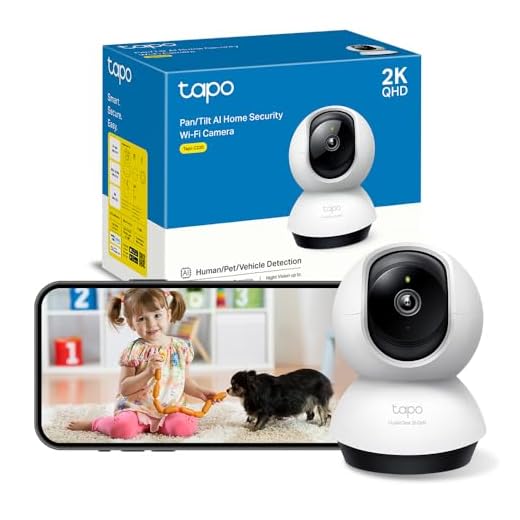 TP-Link Tapo 2K(4MP) Caméra Surveillance WiFi intérieure 360° C220, Vision nocturne, Notifications en temps réel, Détection de personne, Suivi de mouvement, Télécommande, Compatible avec Alexa