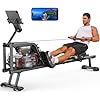 YOSUDA Magnetic/Water Rowing Machine 350 LB Weight Capacity – Foldable Rower for Home Use with Bluetooth, App Supported, Tablet Holder and Comfortable Seat Cushion