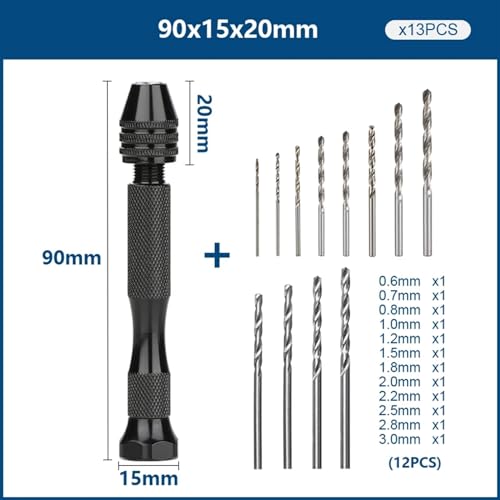 Mini perceuse à main robuste en aluminium et ses forets HSS de précision