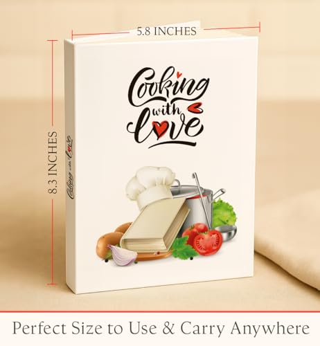 Image of Blank Recipe Book to Write Your Own Recipes | Hardcover 160 Pages | Family Cookbook Journal with Stickers | Gift for Moms, Food Lovers & Home Cooks