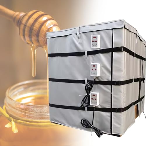 Manta Calefactora EléCtrica Impermeable Y Aislante, Calentador De BidóN De 55 Galones/264 Galones, Calentador De Barril De Hierro De 110 V/220 V, Con Controlador De Temperatura De 0~150℃,1000L-Grey