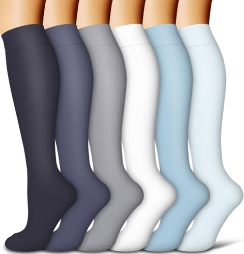 Image of COOLOVER Copper Compression Socks for Women and Men(6 Pairs)-Best Support for Running, Athletic, Nursing, Travel