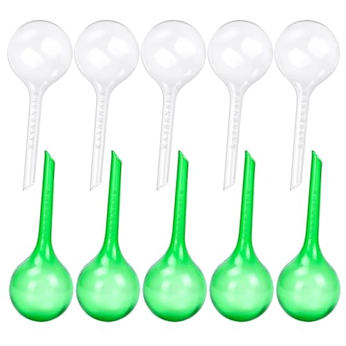 KAYSENSUK 10 Pcs Plant Watering Bulbs 5cm Plastic Watering Globes Automatic Self-Watering Waterers System for Indoor Outdoor Plants Self Watering System for Plants Indoor Outdoor (Trumpet)