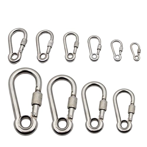 Mousquetons à vis en acier inoxydable robustes pour câble, chaîne et levage - 3