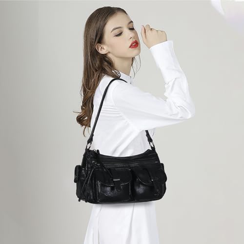 Angel Kiss Hobo Purses for Women Crossbody Shoulder Bag Ladies Multi Pocket Handbags with Adjustable Shoulder Strap 5