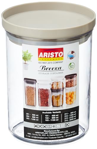 Image of Aristo 102 Airtight Breeza Round Container For Kitchen Storage, Plastic Boxes For Storage, Kitchen container 800ml - Color May Vary - set of 4