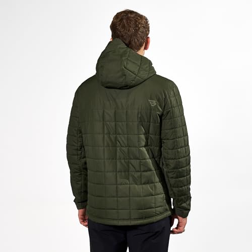 Image of BURLEBO Men's Puffer Jacket - Lightweight Quilted Winter Coat with Zipper Pockets