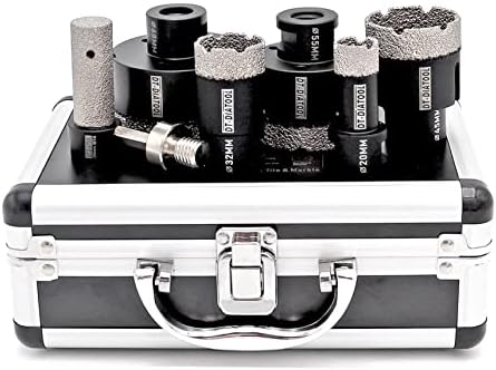 DT-DIATOOL Diamond Core Drill Bits Kit- 6/6/8/20/32/50mm with 35mm Diamond Chamfer Bit M14 Thread and Hex Adapter Hole Saw Set for Porcelain Ceramic Tile Marble Granite