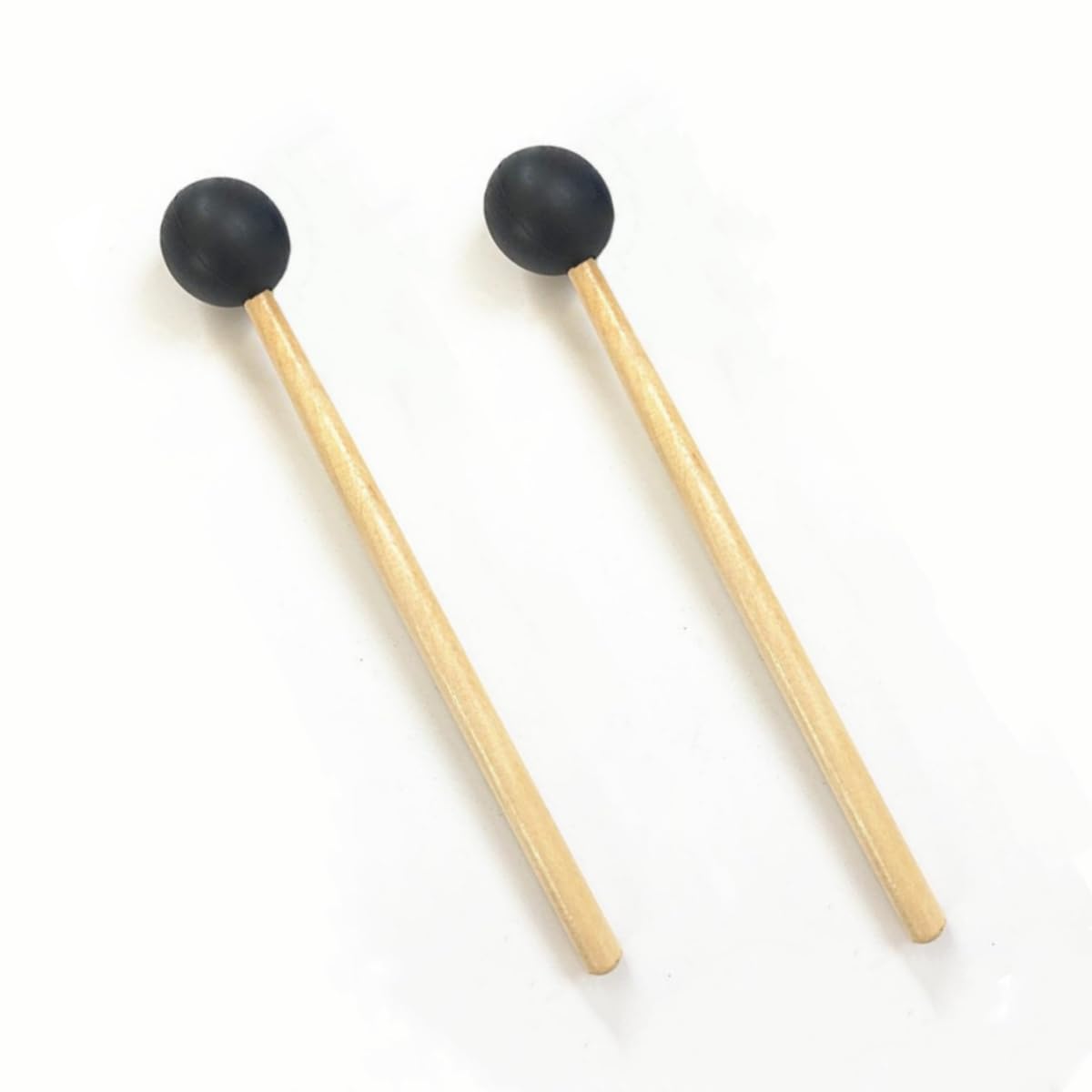 CCeCCe 2 Pack Tuning Fork Mallet Striker with Rubber Tip Silicone Hammer with Wood Handle for Violin Guitar Tuner Musical Instrument Singing Tone Tuning Set Sound Therapy Chakra Healing