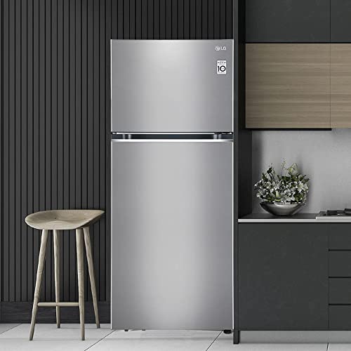 Image of LG 380 L 2 Star Frost-Free Smart Inverter Double Door Refrigerator (GL-S412SPZY, Shiny Steel, Convertible, Gross Volume- 408 L)