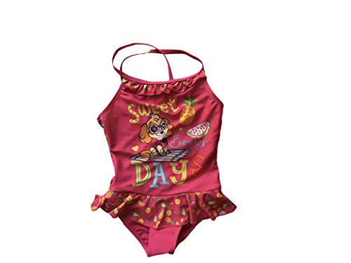 Bañador de la Patrulla Canina. fucsia 98 cm