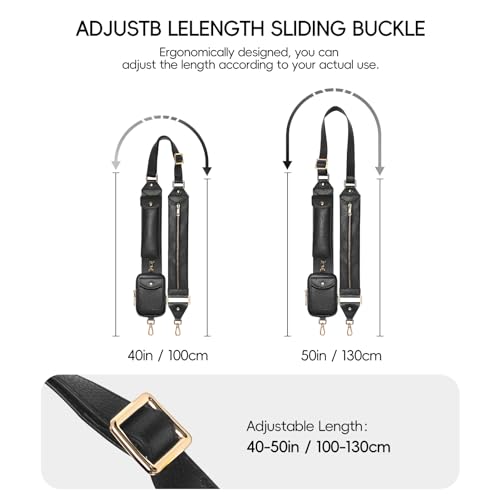 LUCKYCOIN Crossbody Purse Strap,Replacement Straps,Adjustable Vegan Leather Shoulder Strap with Purse Bags,Travel Belt Strap4