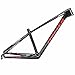 LJHBC Della Bicicletta Telaio in Carbonio 27.5 / 29in Telaio per Mountain Bike Bicicletta Accessori per Biciclette con Auricolare e Gancio per la Coda (Color : Black, Size : 29x15in)