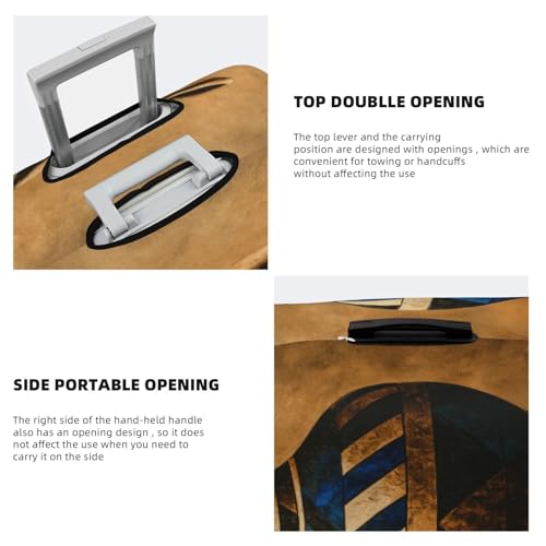 Ancient Clay Pot Vintage Elastic Travel Luggage Covers Dustproof Scratch-Resistant Suitcase Protector Fit 22-24 Inch3