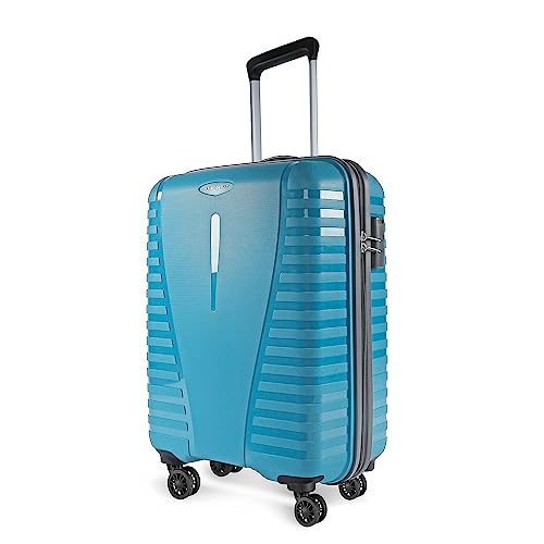Aristocrat Airpro 8-Wheel Medium Size Hard Case Trolley Bag, Teal Blue