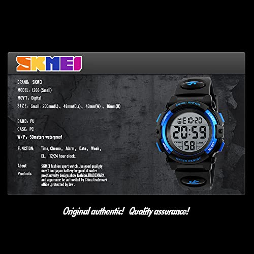 Tempaky Relógio de pulso infantil moda multifuncional à prova d'água para esportes ao ar livre reló