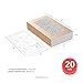 BAKIPACK 20 Truffle Box, Chocolate Gift Box Packaging, Candy Boxes with 8-Piece Plastics Tray (Tray Size with 5.75x2.75 Inches), Pull Out Packing with Clear Window Sleeves, Gold