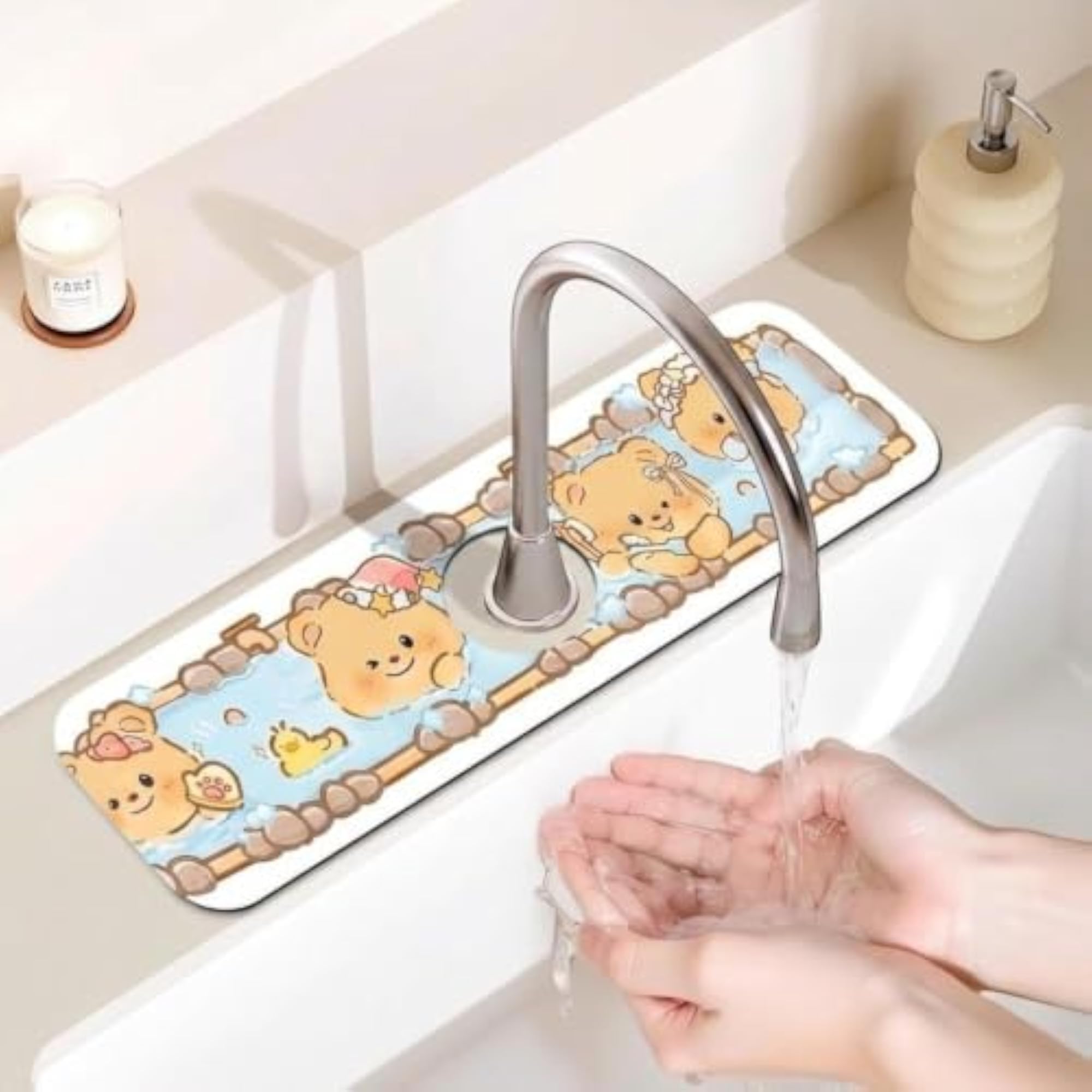 Diatomaceous Earth Absorbent Mat for Sinks