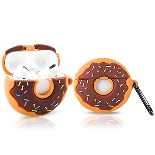 Étui en silicone pour Airpods Pro lavable et souple avec mousqueton amovible thème snack