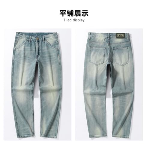 Jeans Pants Trouser Denim High Street Men's Spring Handsome Versatile Straight Loose Casual Long4