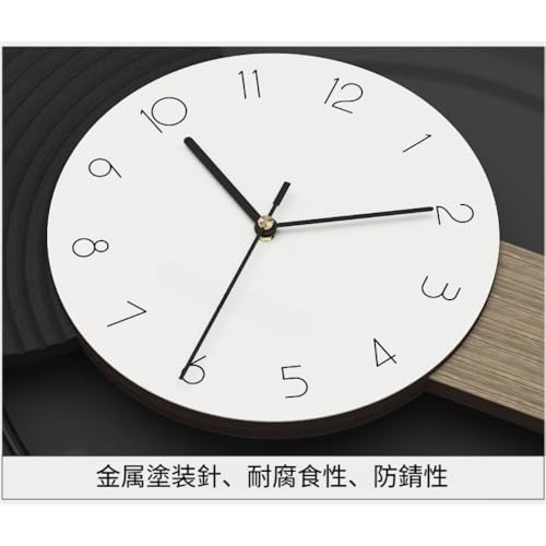 AOPIPI 掛け時計、時計、壁掛けタイプ、大型、金属製強化針、厚みのある頑丈な作り、静音設計、ミニマルデザイン、リビングやダイニングに最適、 (A,110*35CM) [5]
