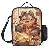 TFDGDGH Lonchera de Profesiones Personalizadas Impresas de Ramen Raccoon Bolsa Termica Lonchera de Aislamiento para Niños Bolsa de Lonchera