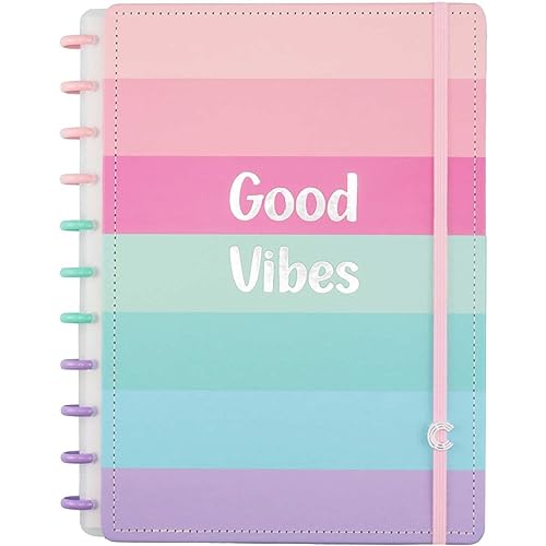 NOVITATE IND E COM DE ART E PAPE E MAT DE ESCR Cuaderno inteligente, grande, Good Vibes de Indy, 215 x 280 mm, 80 hojas