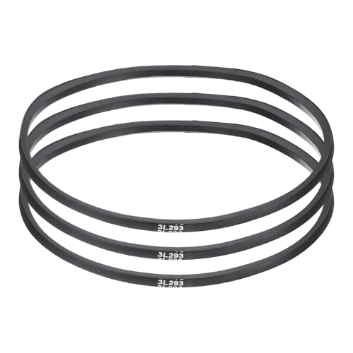 uxcell 3 Pcs 3L293 Classic Wrapped Rubber V-Belt, 29"(744mm) Outside Circumference, 3L Profile V Belt 3/8" Width 7/32" Height