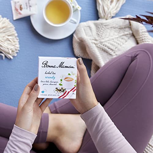 Bonne Maman Organic Herbal Tea Serenity: Lemon Balm, Lemongrass, Yarrow & Chamomile Blend, 16 Tea Bags (Pack of 1) - Image 6