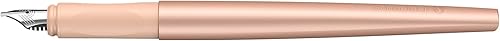 Miniatura 3 de Schneider Callissima 163806 - Pluma estilográfica de caligrafía, 0.059 in, recargable, barril de albaricoque metálico, cartucho de tinta de