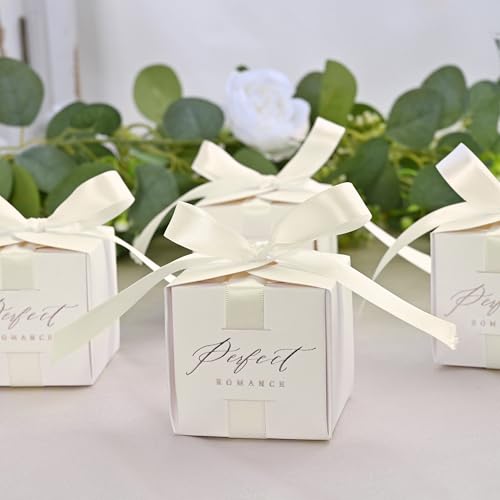 Image of 2 Rolls Double Face Ivory Satin Ribbon 7 /8 Inch Polyester Ivory Ribbon for Gift Wrapping Very Suitable for Weddings Party Invitation Decorations and More,Total 50 Yards