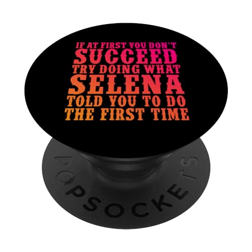 Funny Selena Nombre Apellido Divertido Selena Cumpleaños Broma Regalos PopSockets PopGrip Intercambiable