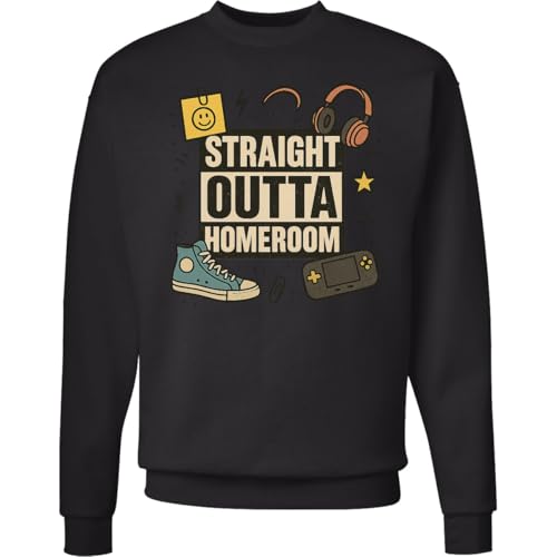 inktastic Straight Outta Homeroom Back To School Adult Sweatshirt 4X-Large