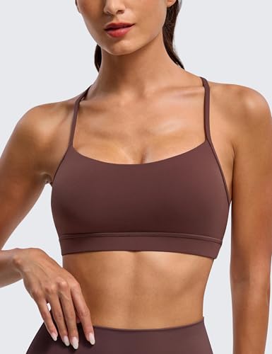 Image of BAYDI Clouduxi Y Back Sports Bra for Women - Padded Racerback Spaghetti Strap Low Impact Workout Yoga Bra, A-C Cups
