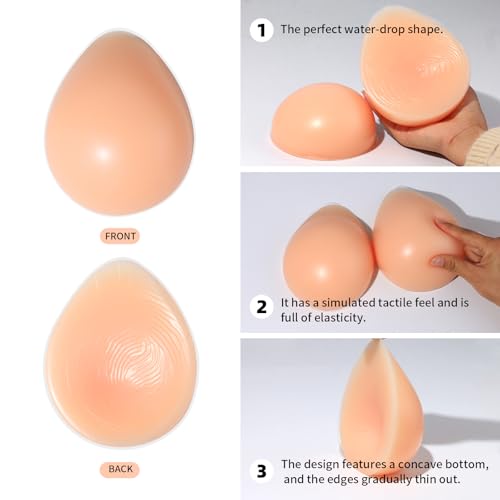 Lervanla Silicone Breast Forms Fake Breast for Mastectomy Transgender Cosplay3