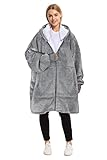Catalonia Zip Up Blanket Hoodie Sweatshirt, Oversized Sherpa Pullover Jacket Coat for Men Women, Comfortable Gift for Her