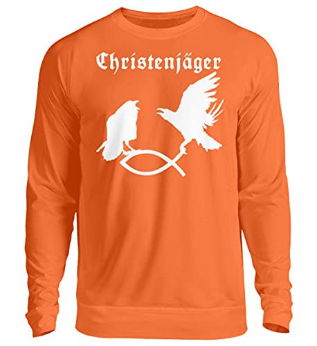 Pull Christenjäger orange unisexe en taille L pour homme et femme