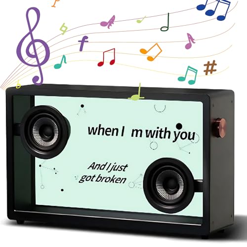 Audio De Letras Flotantes, Altavoz Bluetooth con Subtítulos Flotantes De Graves Pesados de Alta Fidelidad: Visualización Dinámica De Letras, Control De Aplicaciones, 3 Modos De Sintonización