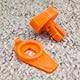 ULEIVA Drehriegel Set Orange kompatibel mit Audi Warndreieck A4 B6 B7 & A6 C5 4B mit Drehknopf Ersatz Riegel Knopf Ersatzteil (Orange)