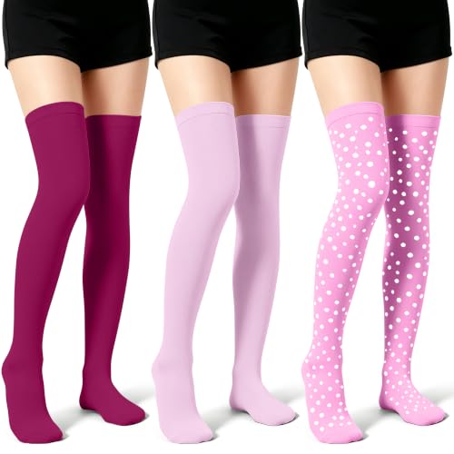 Image of CHARMKING 3 Pairs Thigh High Compression Socks for Women and Men 15-20 mmHg Boost Circulation and All Day Comfort