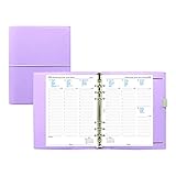 Filofax Domino Soft Organizer, A5 Size, Orchid - Leather-Look, Soft Tactile Cover, Six Rings,...