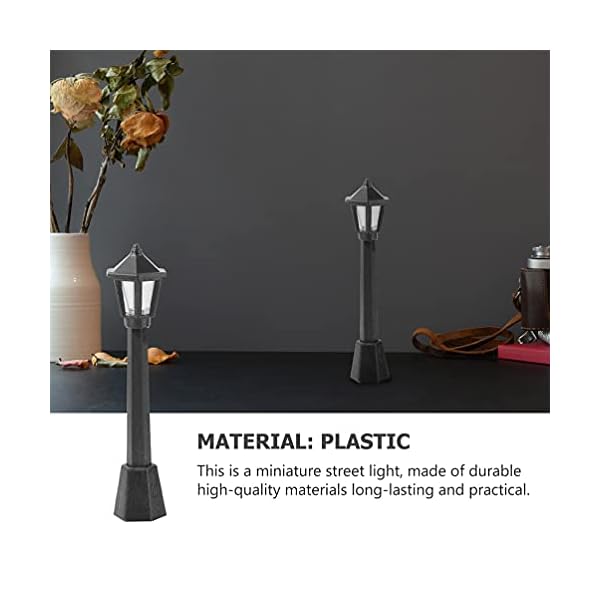 EXCEART Mini Lampe Post Licht 6Pcs Mini Stra?e Licht Modell Modell Eisenbahn Zug Lampe Post Stra?e Lichter für Miniatur… – Bild 5